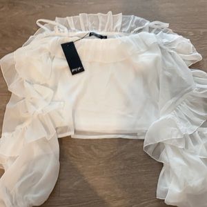 white off the shoulder top